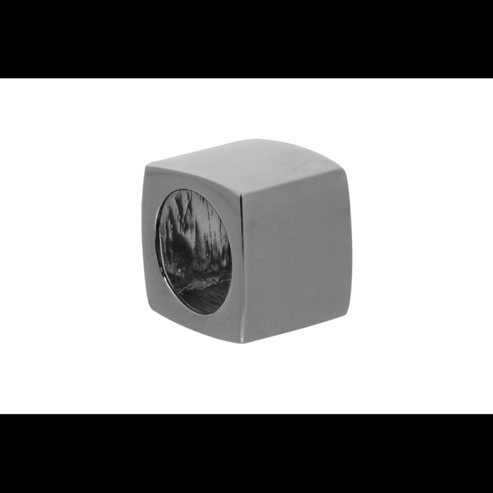Traci Lynn Perfect Square Hematite Ring